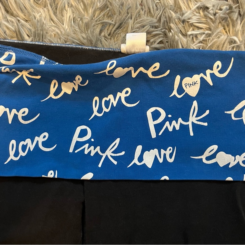 Pink Victoria's Secret Vintage Fold over Yoga Capris - Picture 2 of 3